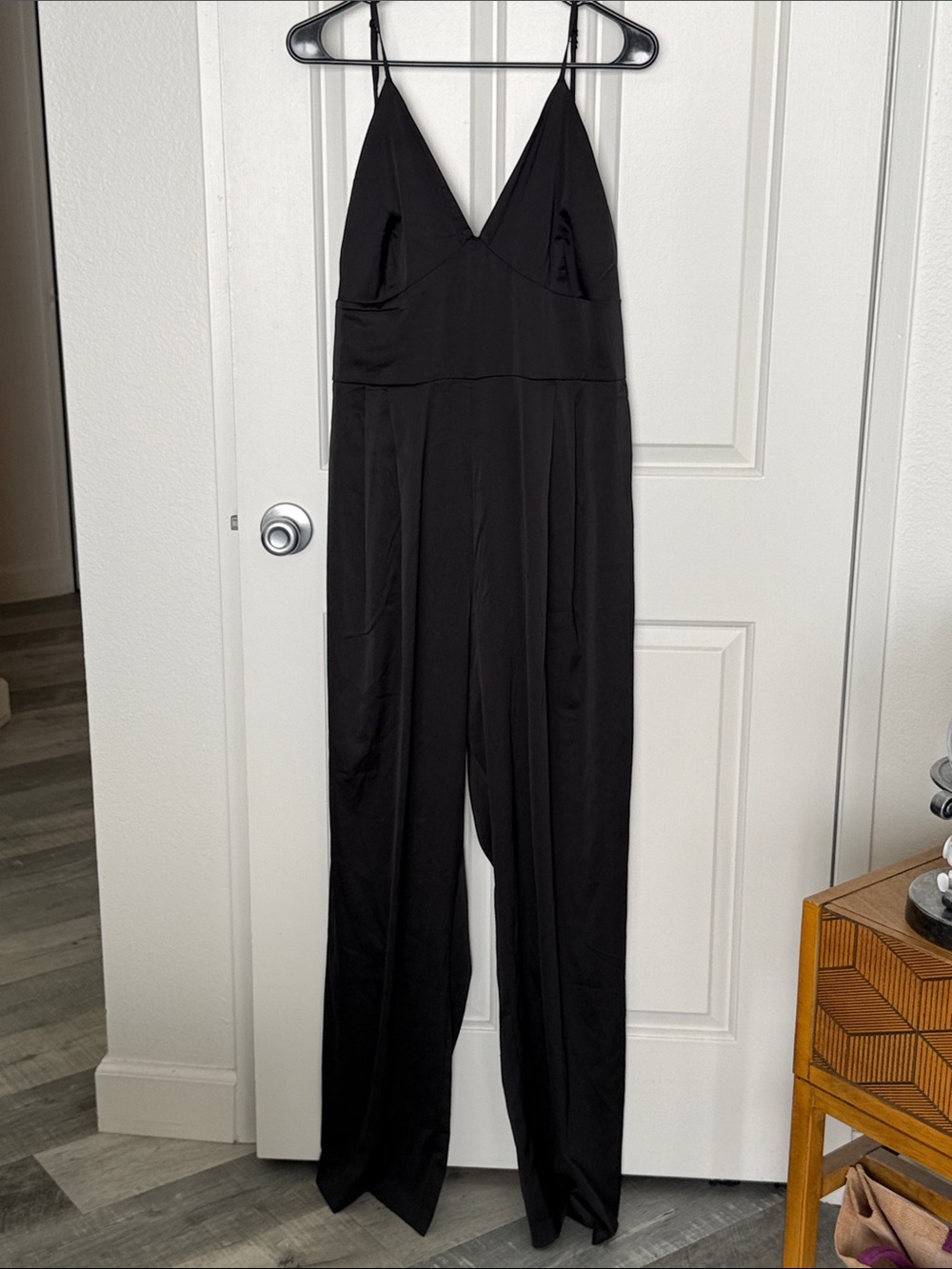 Abercrombie & Fitch Black V-Neck Spaghetti Strap Jumpsuit